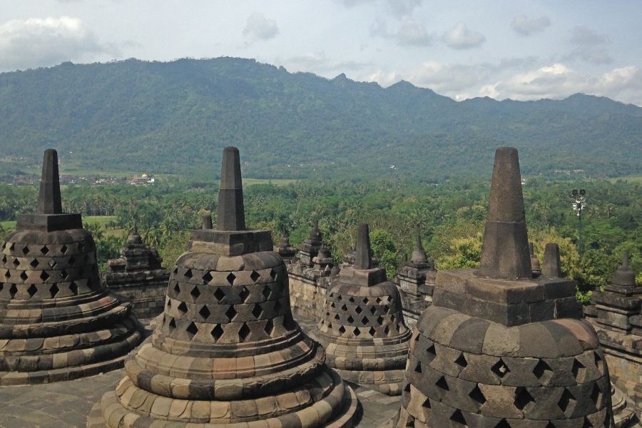 Fantastisch uitzicht op de Borobudur