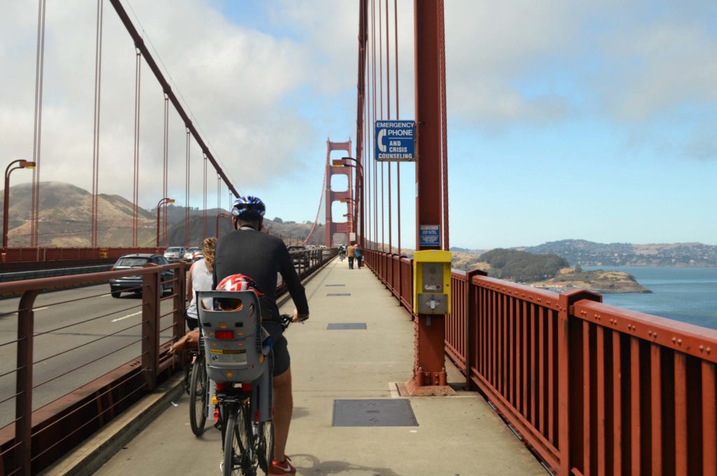 Fietsen over de Golden Gate Bridge in San Francisco