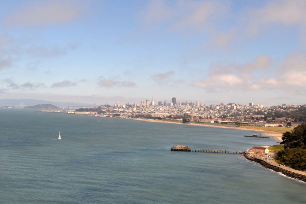 Uitzicht tijdens het fietsen door San Francisco