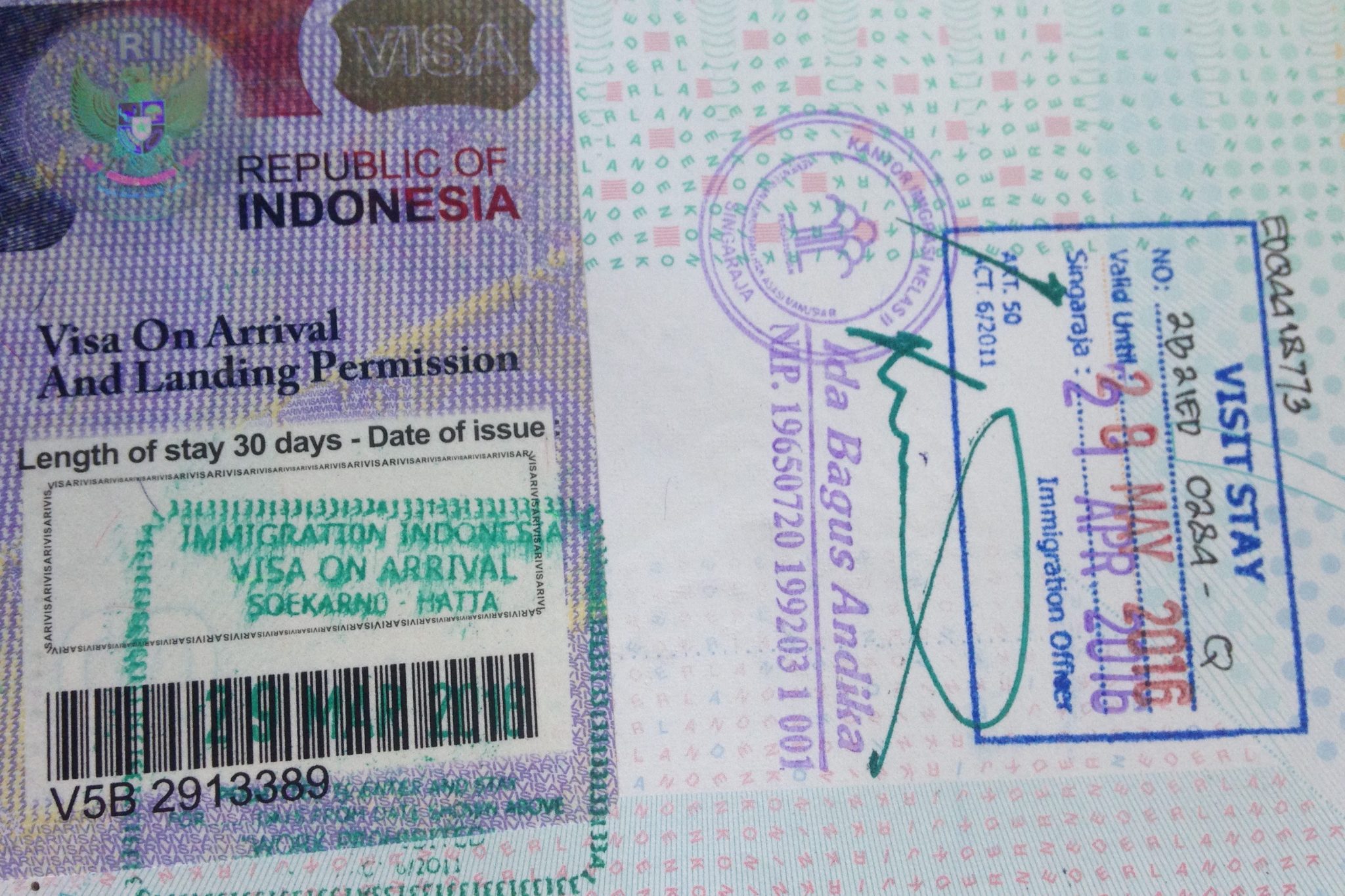 Gelukt! Ons visum voor Indonesië is verlengt.