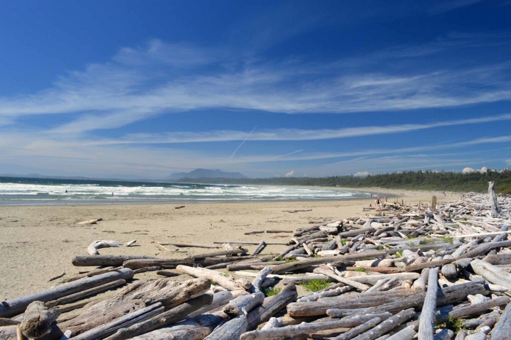 Verlaten stranden op Vancouver Island 