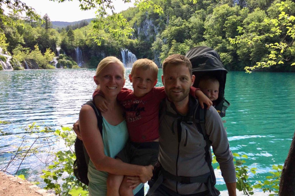Tijd voor een familiekiekje tijdens het kamperen in Kroatië 