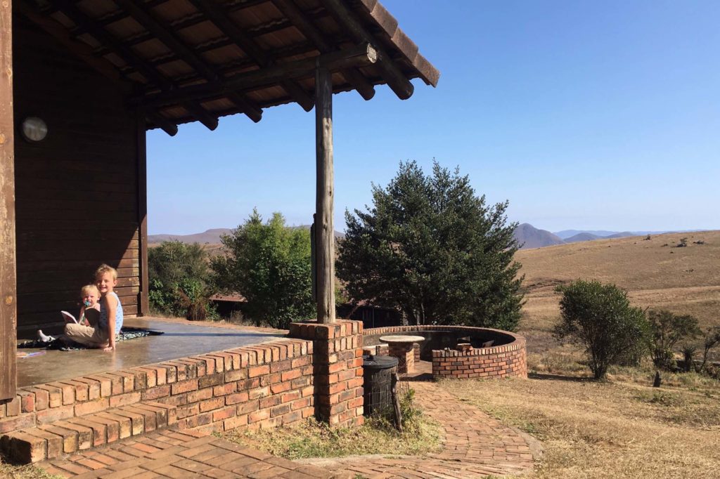 Dit is ons basic bungalow tijdens onze familiereis Zuid-Afrika
