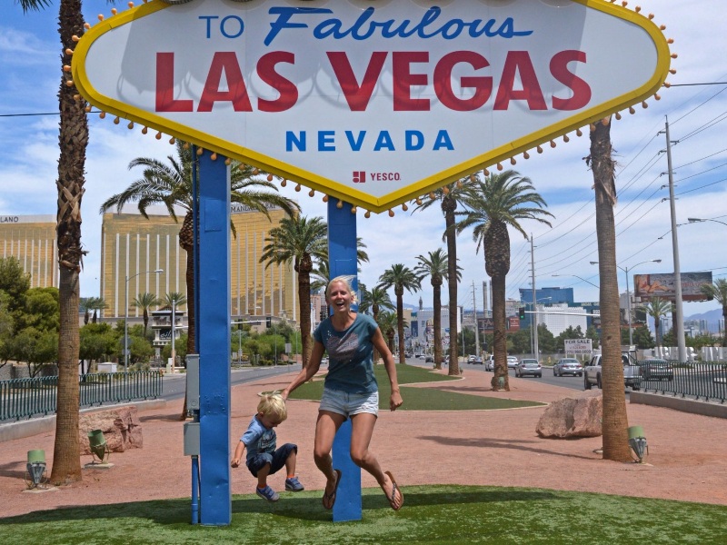 Uiteraard ontbreekt Las Vegas niet tijdens onze rondreis Amerika met kinderen