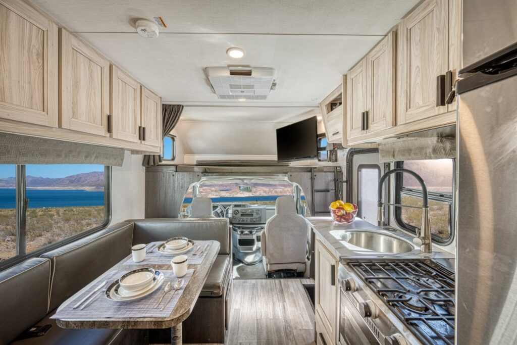 Huurcamper in Amerika en Canada; het interieur