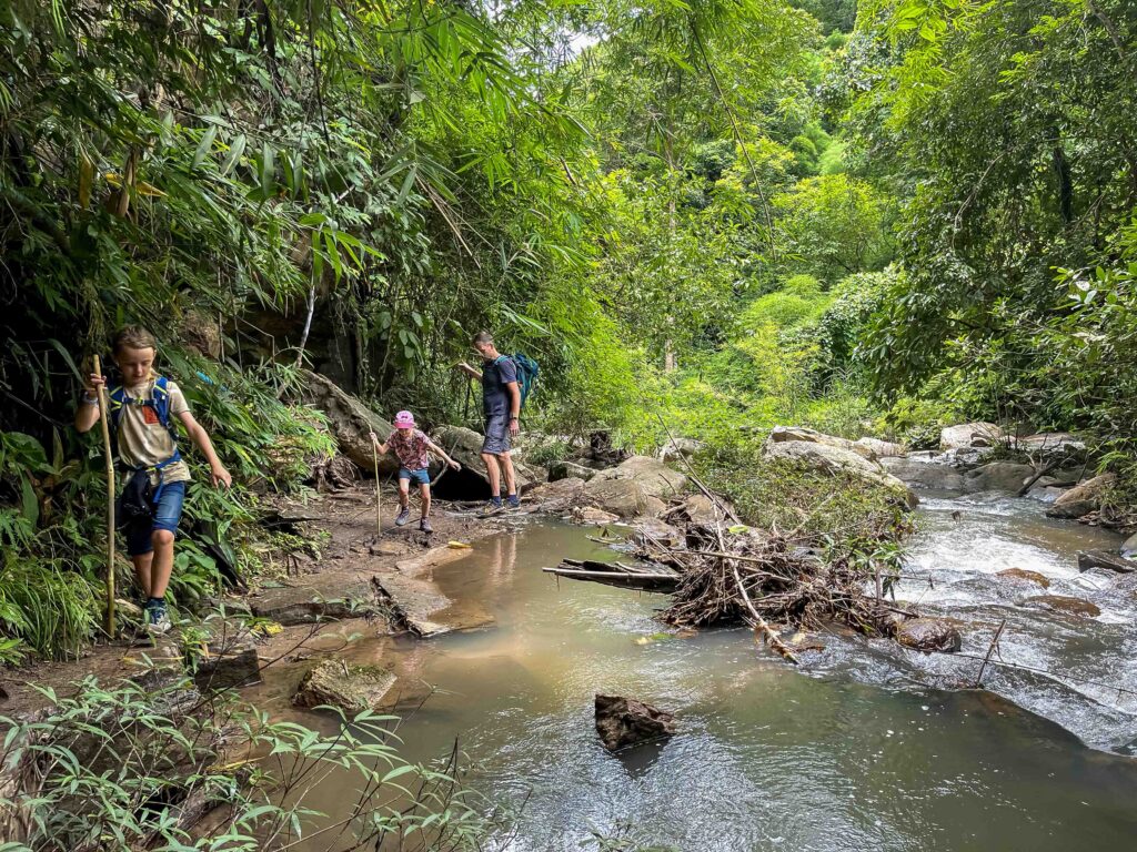 Chiang Mai met jonge kinderen: jungletrekking