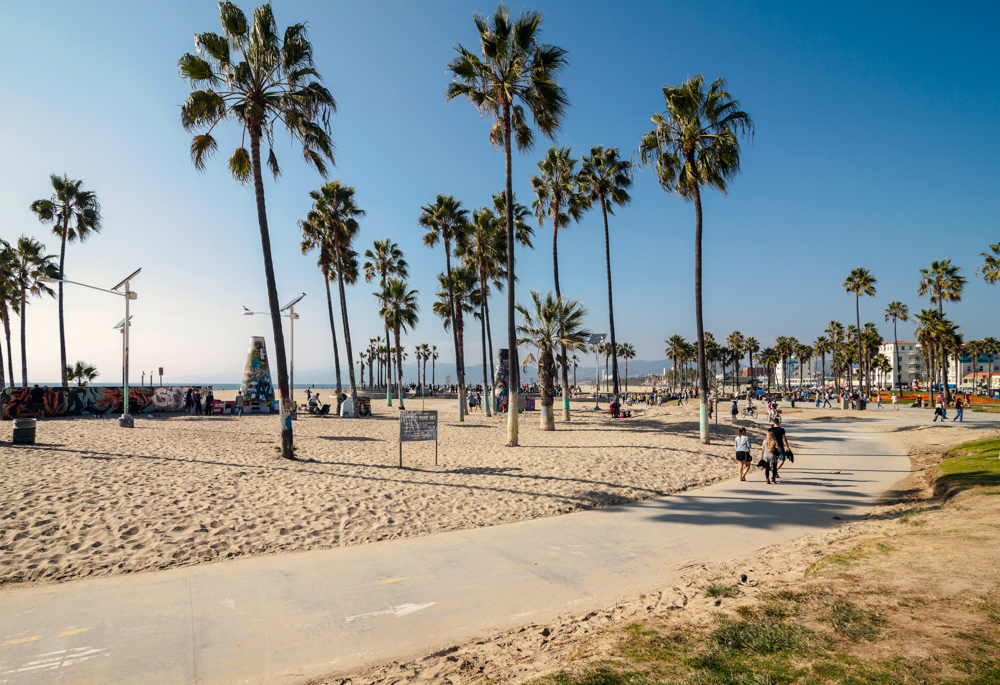 Los Angeles met kinderen: fietsen langs het strand
